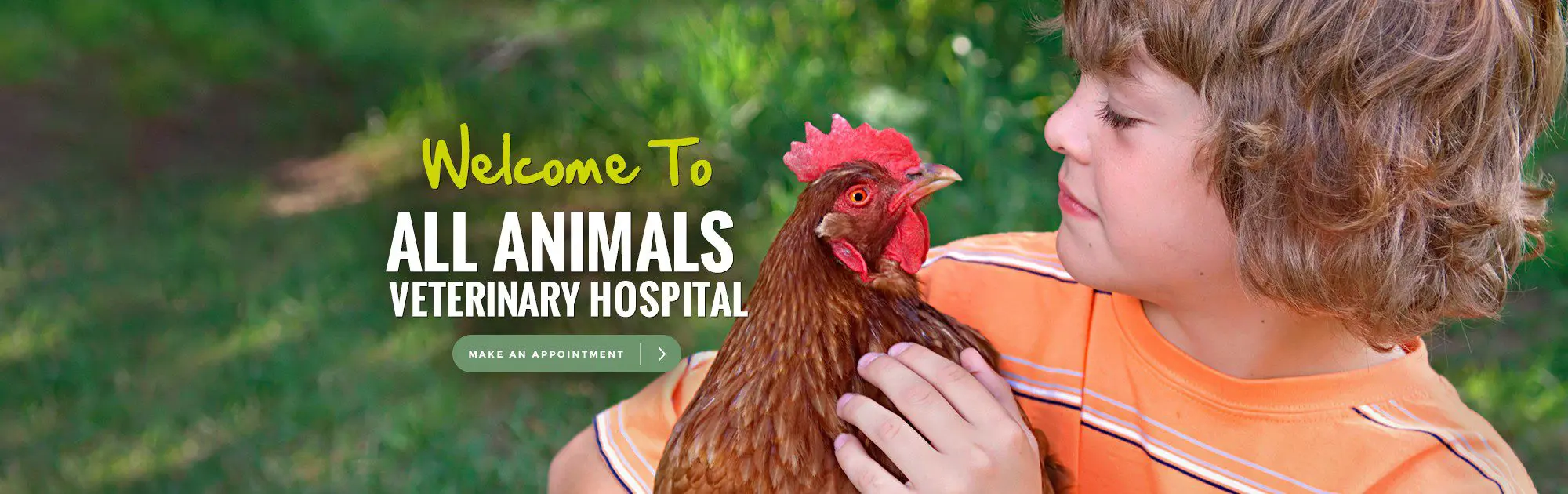 Welcome to All Animals Veterinary Hospital. Make an Appointment